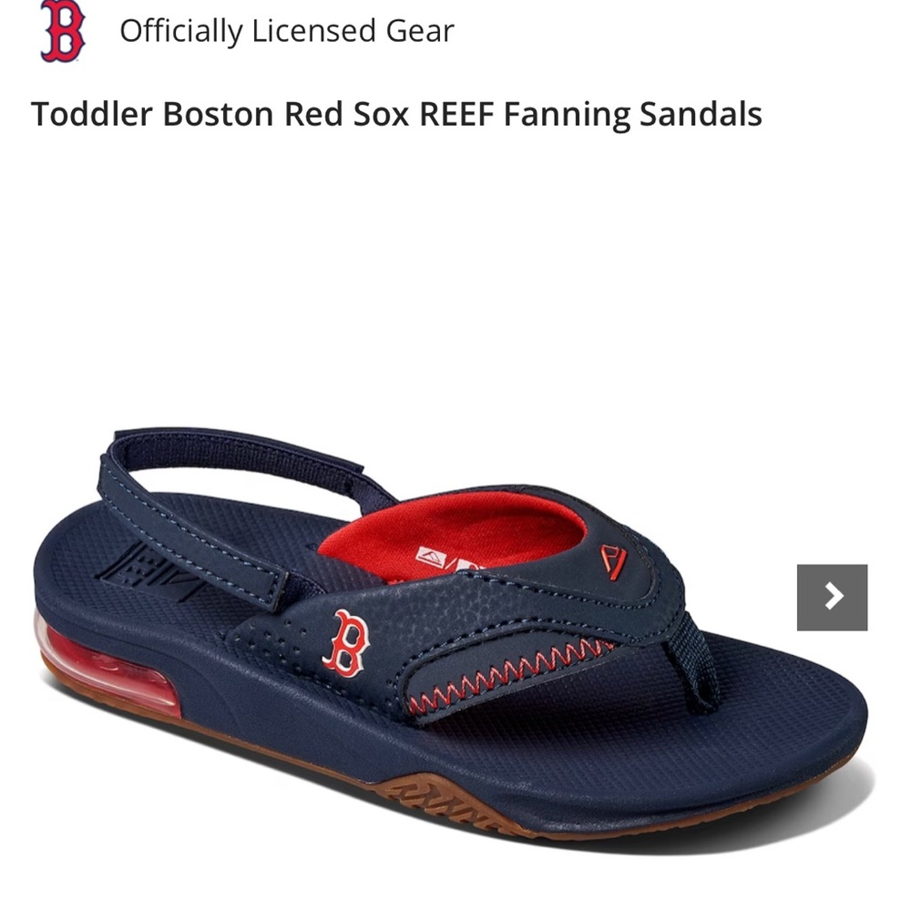 Boston Ref Sox REEF sandals kids 5/6